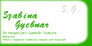 szabina gyebnar business card