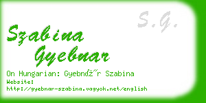 szabina gyebnar business card